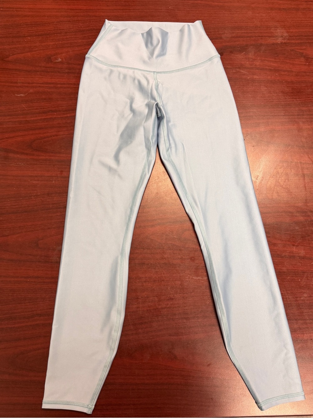 ALO Yoga Women Airbrush Mid-Rise 7/8 Leggings “California Blue” PREOWNED Size XS